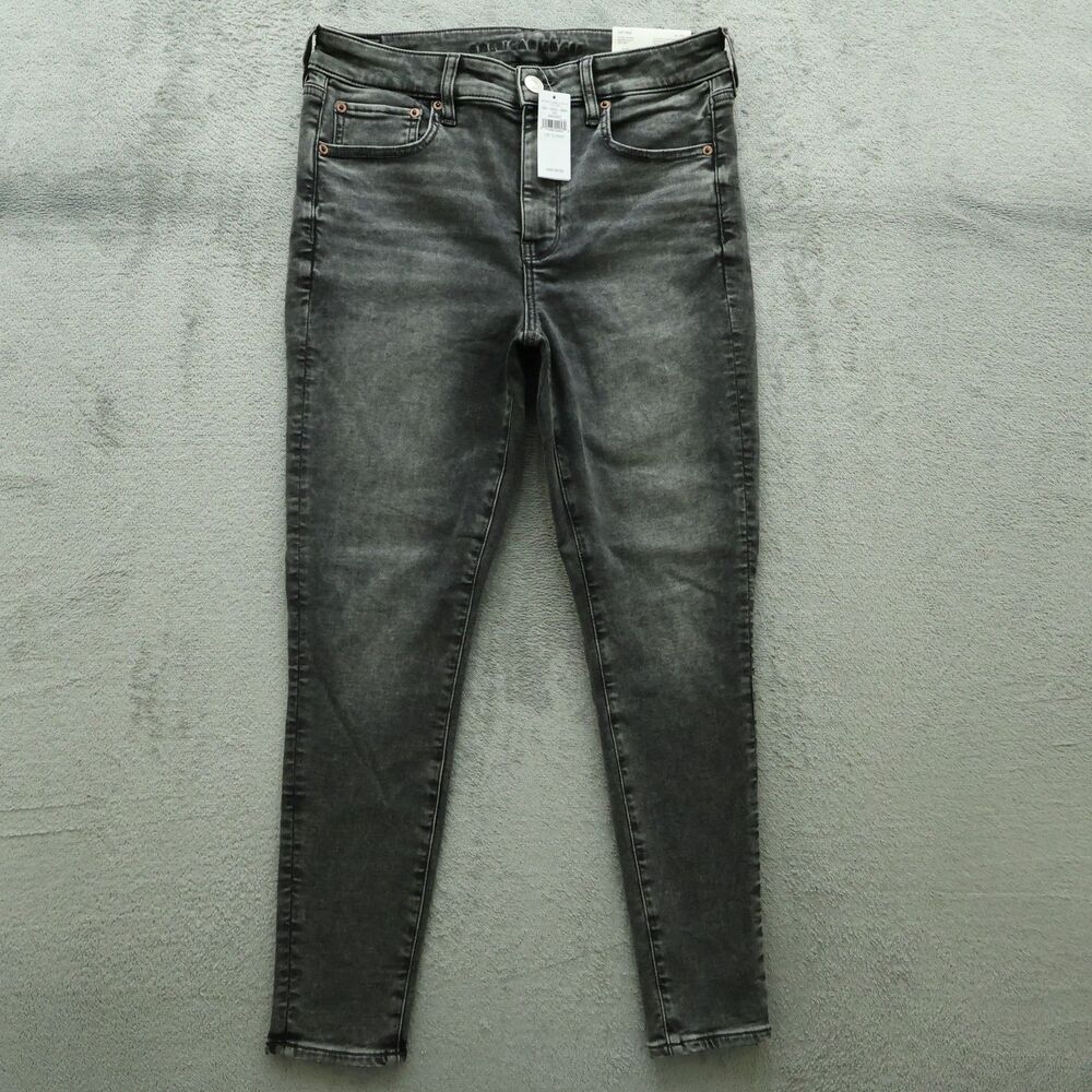 American Eagle Jeans Women's Size 12 Short Gray High-Rise Jegging 27" Inseam NWT